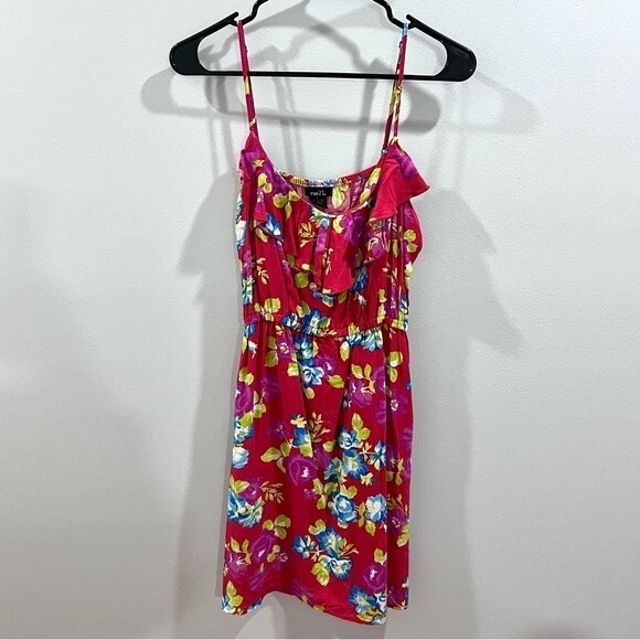 Red floral ruffle sundress size large - Picture 5 of 7